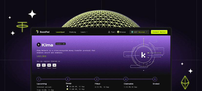BoostPad - UX/Ul for cryptocurrency launchpad