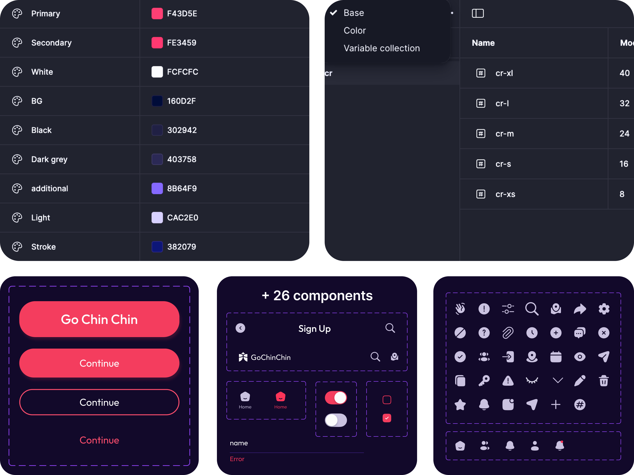 Яркие элементы интерфейса GoChinChin для удобной навигации